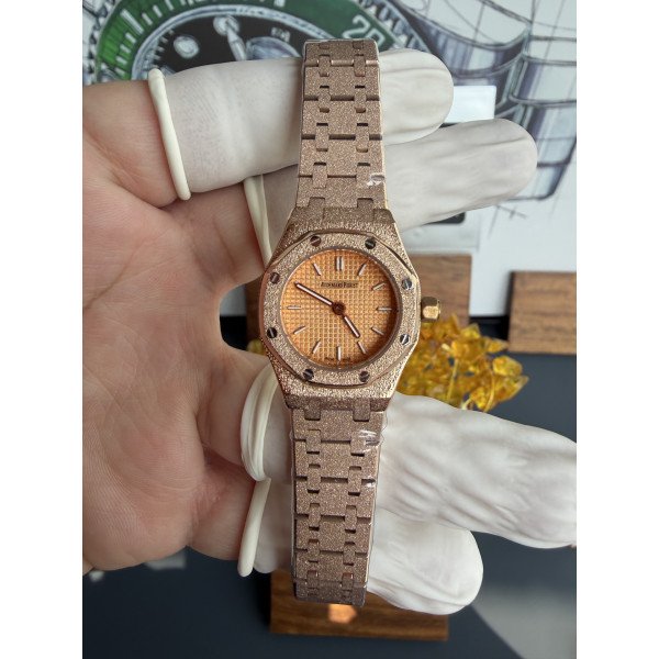 Audemars Piguet Royal Oak Mini Frosted Rose Gold 67630OR Quartz Best Replica 23mm