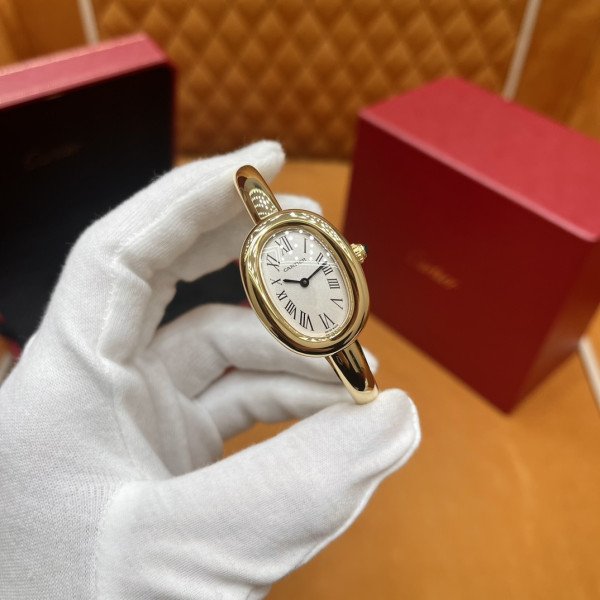 Cartier Baignoire WGBA0037 Small Model 18K Yellow Gold Wrapped 1:1 Best Replica (Wrist Size 15, 16, 17cm)