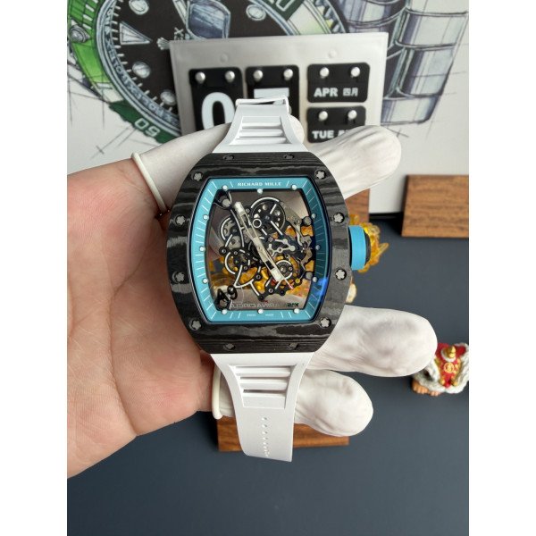 Richard Mille RM055 Bubba Watson Yas Marina Circuit Carbon NTPT Vaucher Movement Super Clone A9F 42.7mm x 49.9mm (Free Sprung)