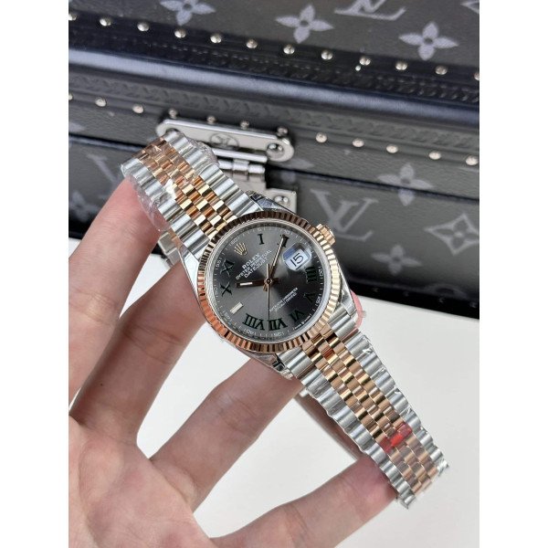 Rolex Datejust Wimbledon Two Tone Rose Gold Jubilee Best Replica 36mm