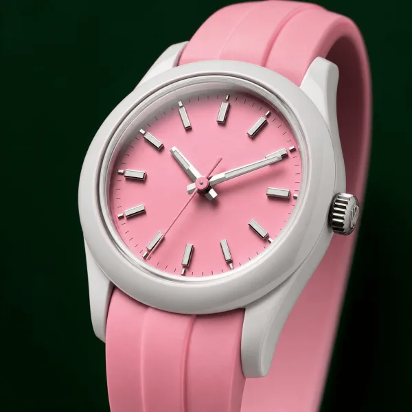 Oyster Perpetual Play concept watch - minimalist colorful dial for Swatch Rolex collaboration