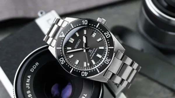 Seiko Prospex SPB143 heritage dive watch with grey dial on steel bracelet