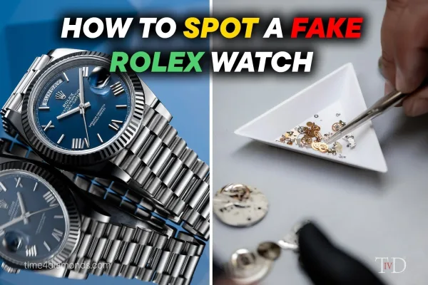 How to spot a fake Rolex in 2026 – authentication guide with magnifying loupe inspection