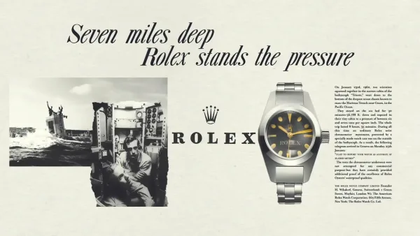 Rolex Deep Sea Special accompanying the Trieste bathyscaphe on its record deep dive