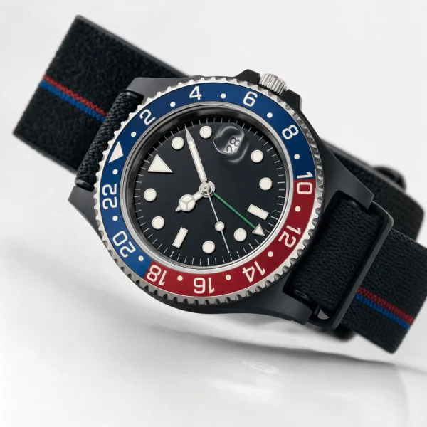 GMT-Swatch Pepsi concept watch - bioceramic GMT-Master II inspired Swatch Rolex collaboration
