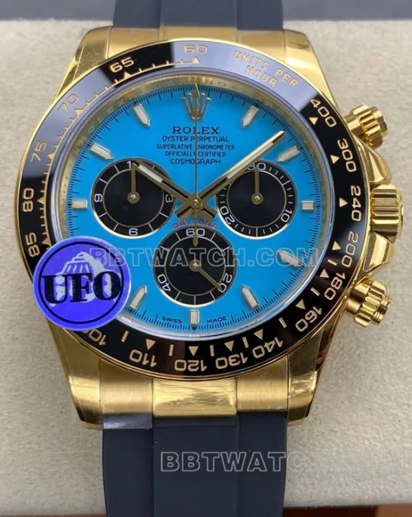 UFO factory Rolex Daytona gold case 126518 replica watch