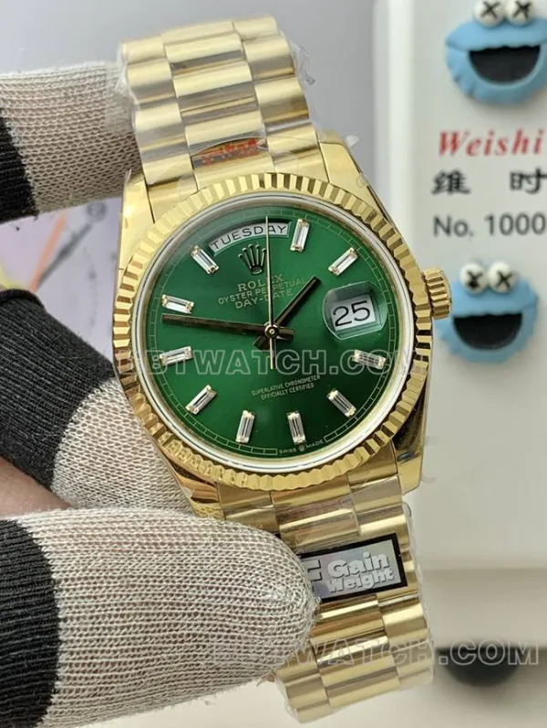 The best 36mm green dial Rolex Day-date Collectwatch from QF factory
