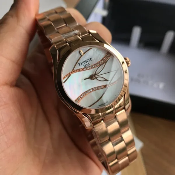 CollectTissot Ocean Wave Series T112 Quartz Steel Strap Women's Watches Good Quality